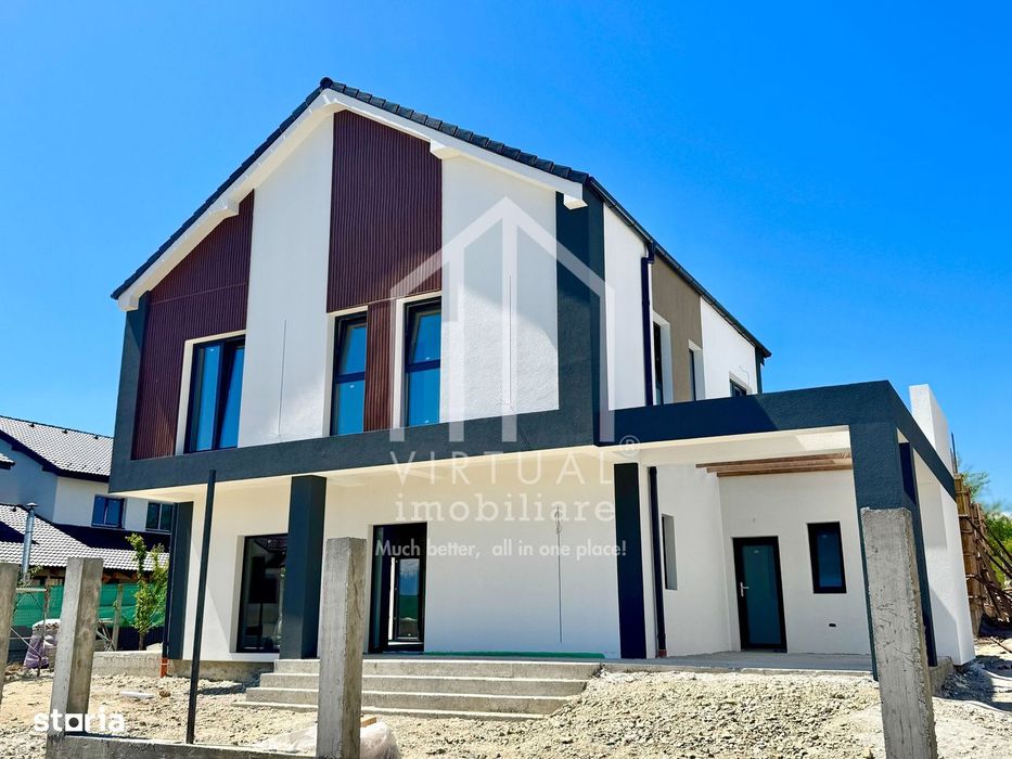 Casa individuala cu 4 camere, 130mp utili+terasa (19mp), teren 360mp