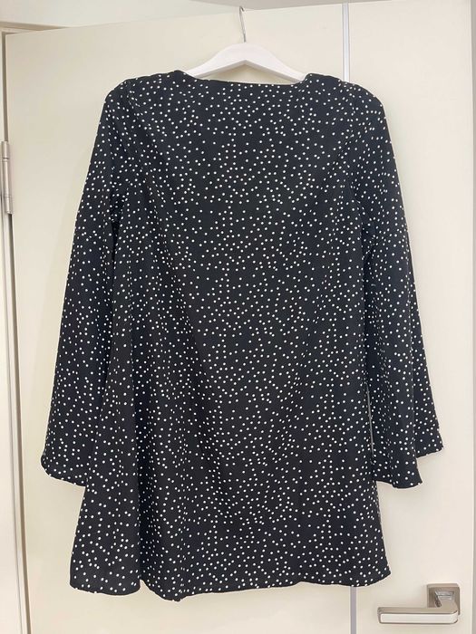 Мини платье А-силуета в горошек