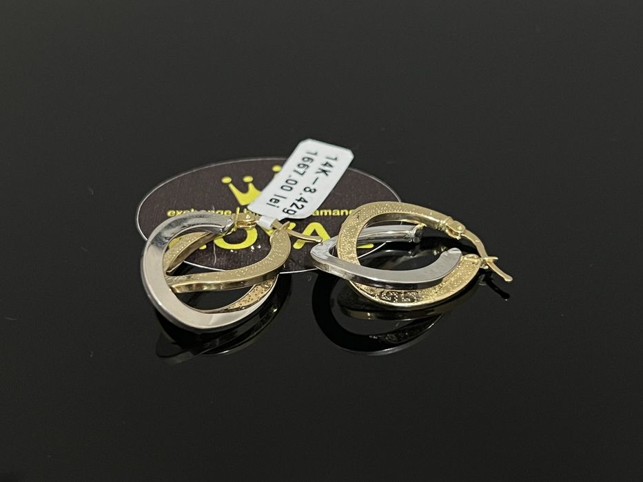 Bijuteria Royal CB : Cercei dama aur 14k 3,42gr