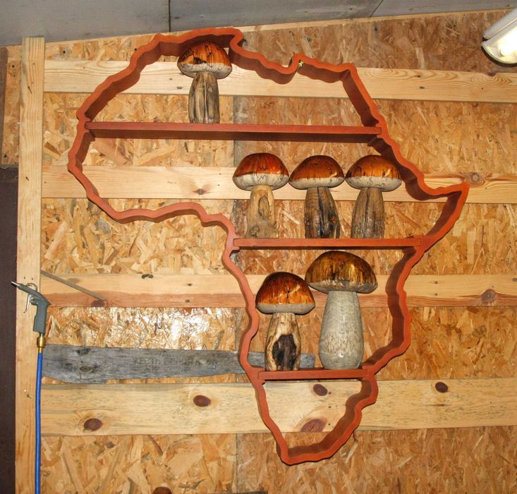 Гъби от дърво , ръчна изработка , дървени гъбки - декорация за дома