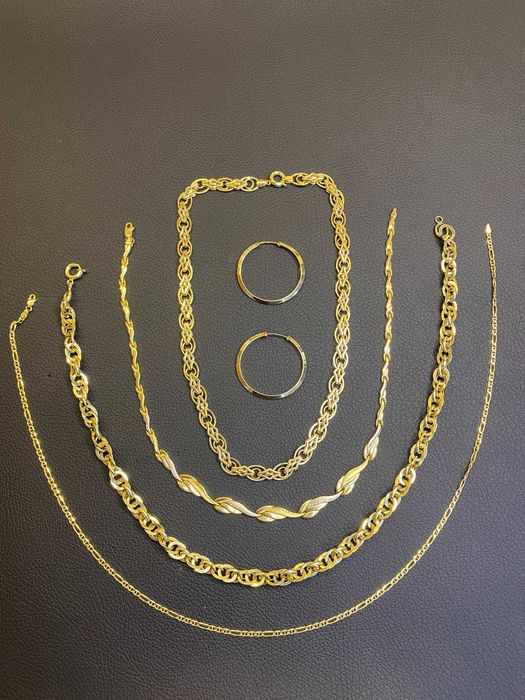 Златен Ланец синджир златни обеци  ланче 14 к 585 gold zlato zlatni