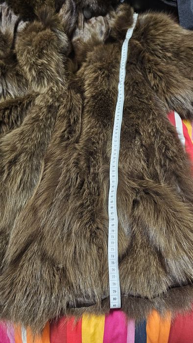 Palton Cojoc Geaca de blană naturala maro XXL 44