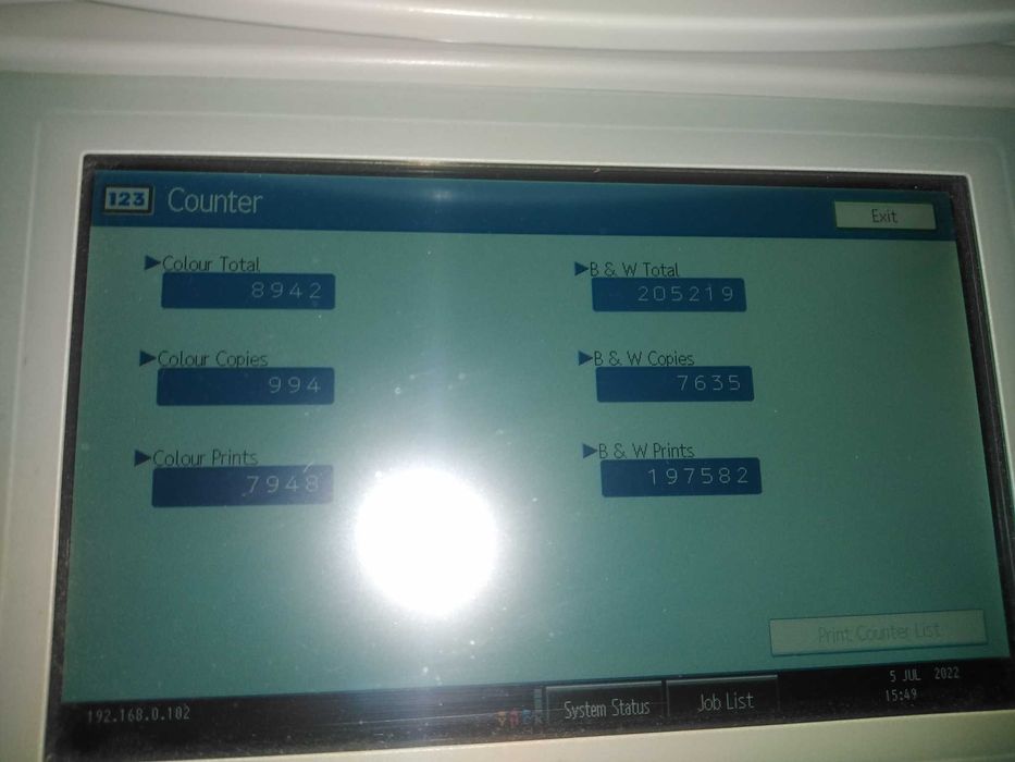 Професионална копирна машина Ricoh MP C2051, 205 000 копия, А3, цветна