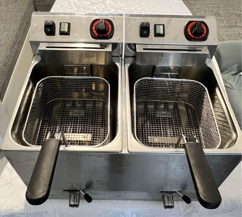 Friteuza electrica dubla profesionala 2x8L