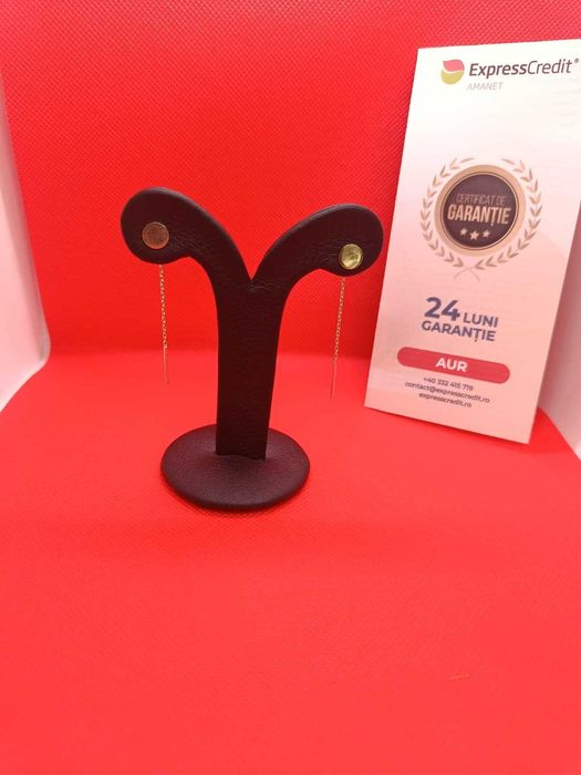 Cercei aur 14K 1.64g (Ag16 Moldova b32998.4) - Garantie 2 ani!