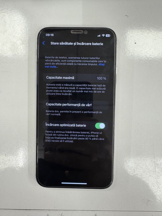 Vand Telefon Mobil Apple iPhone X 256GB White 100% baterie perfect functional!