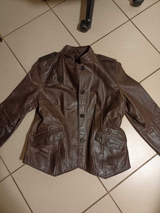 Дамско яке естествена кожа, намалена цена.