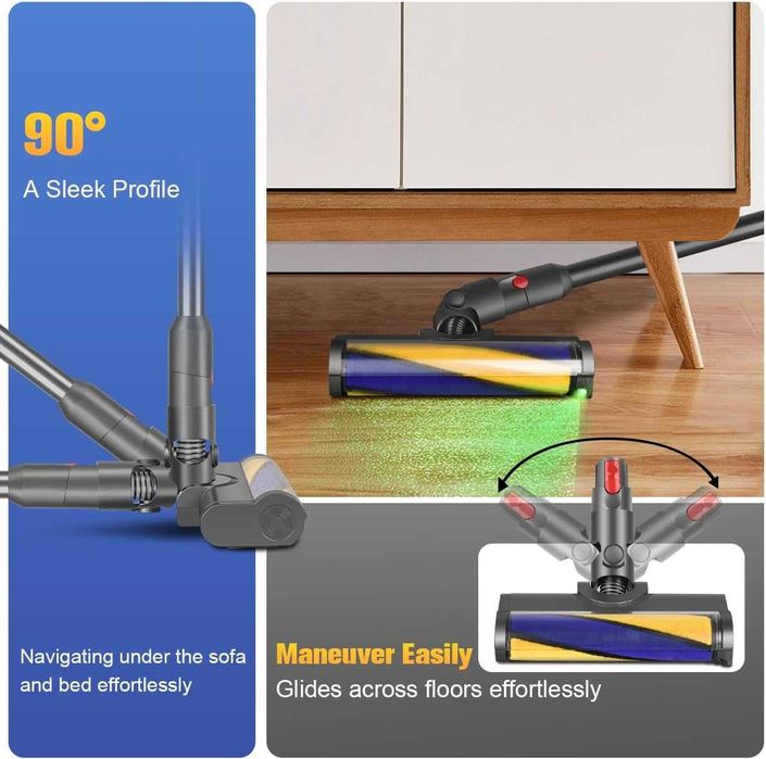 Четка за Dyson V10, V11, V15, V7, V8, MOPEI LED Parquet Brush