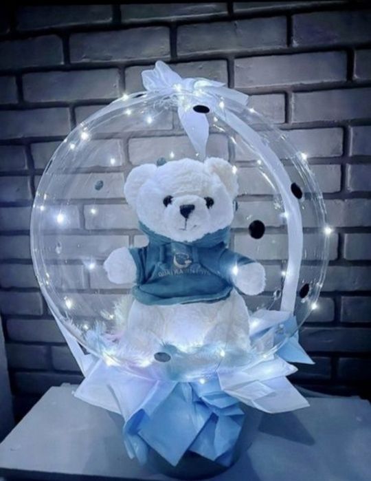 Продам мишку в шаре подарок с музыкой