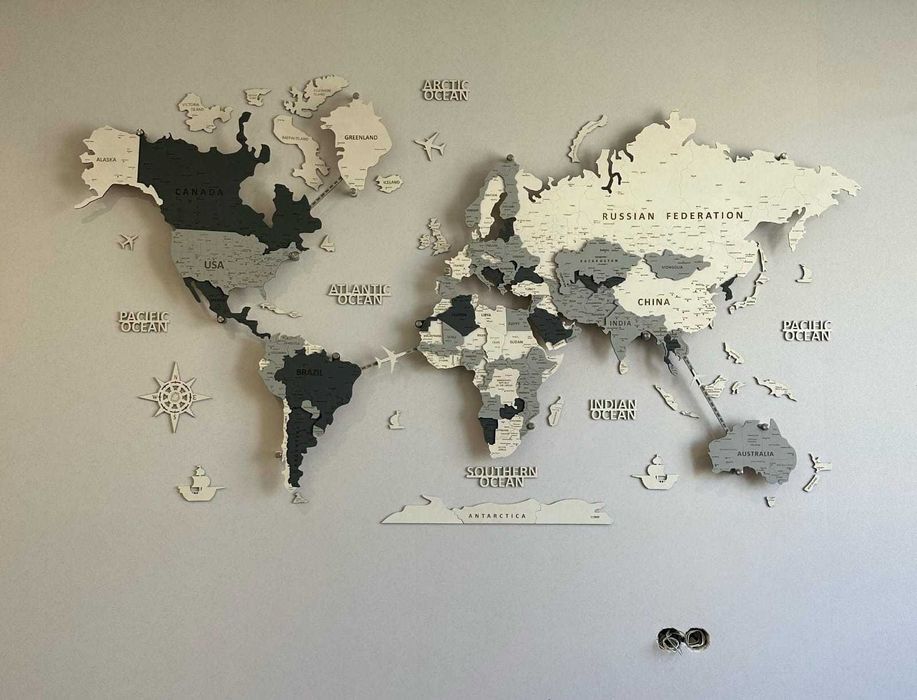 Карта Казахстана и мира с подсветкой и установкой по всему Казахстану