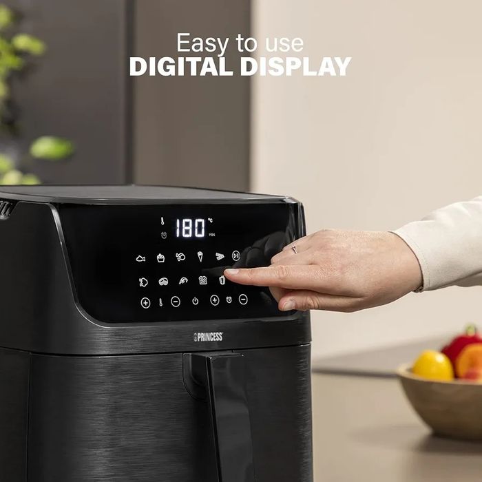 Нов! Фритюрник с горещ въздух Princess  Hot Air Fryer 6.5 1350W (182061) + книга с рецепти
