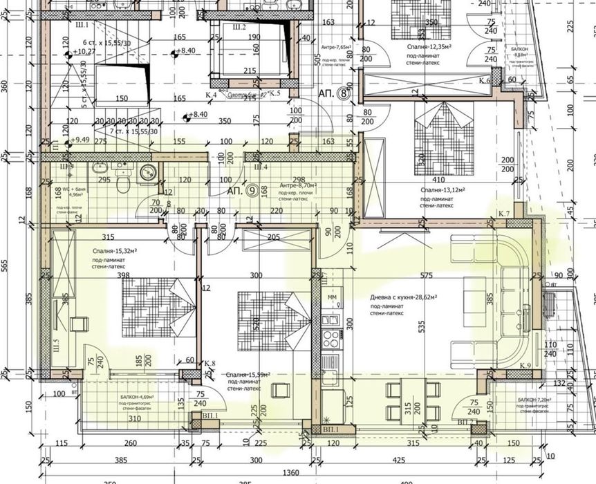 Продава се Тристаен апартамент в Благоевград, Еленово 2 - 105 кв.м за 1003 €/кв.м - Снимка #3