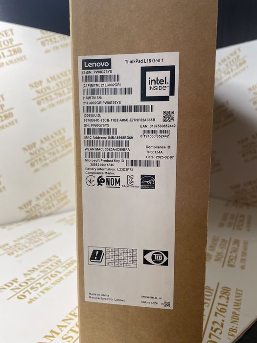 NDP Amanet Braila Laptop Lenovo ThinkPad L16 Gen1( 41907)