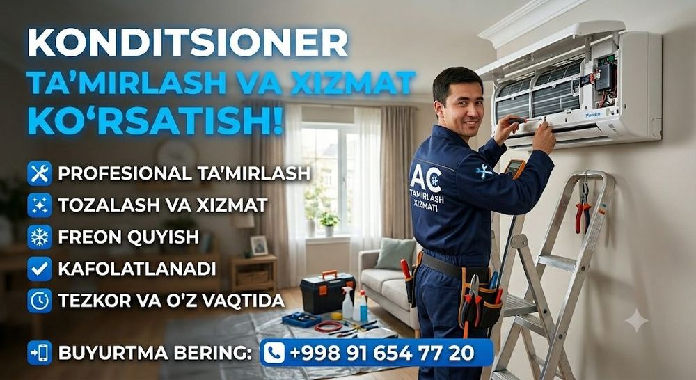Konditsaner o‘rnatish va tamirlash