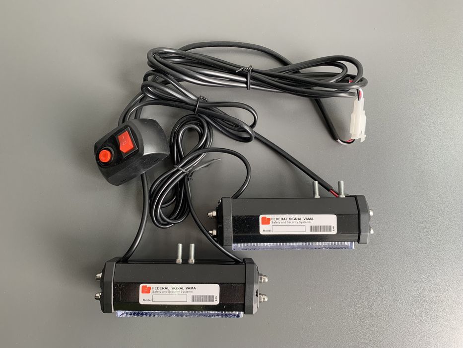 Stroboscoape auto 4 LED grila galben-galben/rosu-albastru