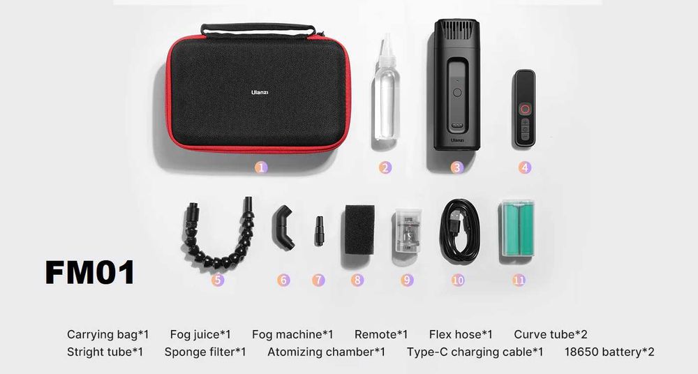 Портативный дым машина. Ulanzi Filmog Ace FM01 и FM02. Есть доставка