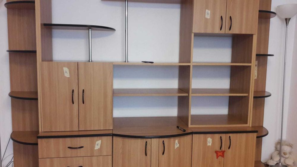 biblioteca moderna + comoda tv led