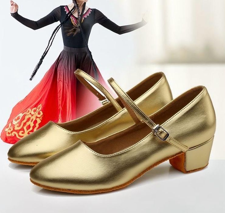 Туфли золотистые