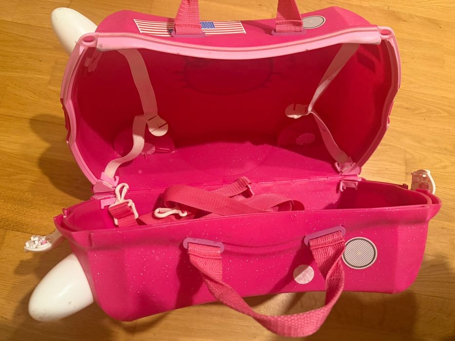Valiză copii Trunki Hello Kitty roz, ride-on