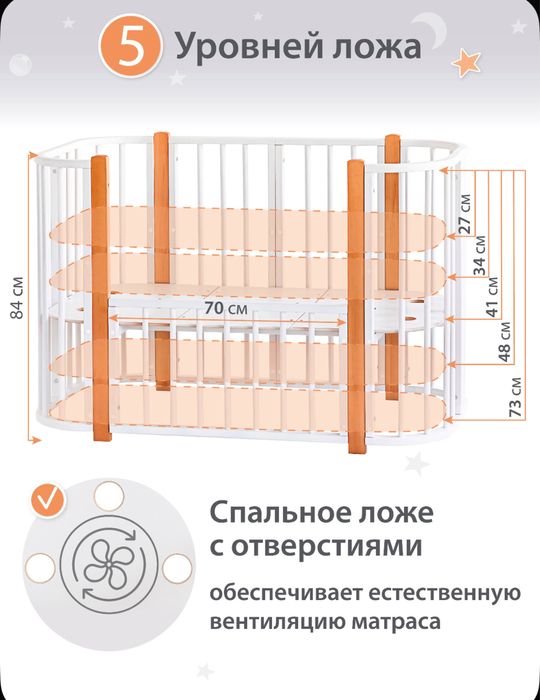 Детская кроватка трансформер
