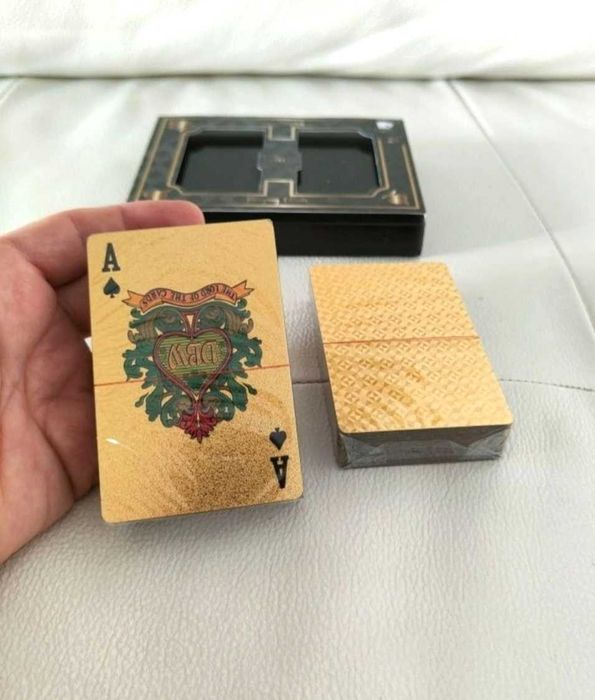Cărți de joc , Gold plastic / pachet cărți de joc premium cazino