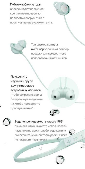 HUAWEI FreeLace Pro 2 сильный бас блютуз наушники веревки синие черные