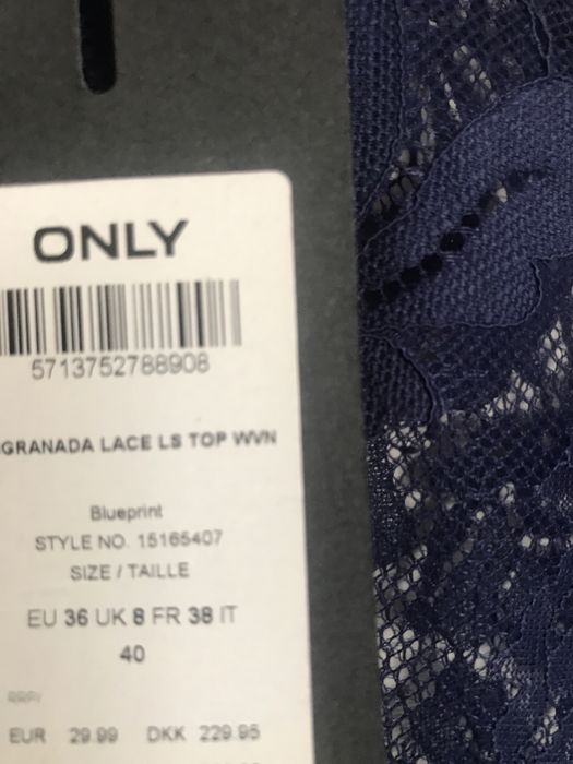 Нова дантелена блуза на фирма  ONLY