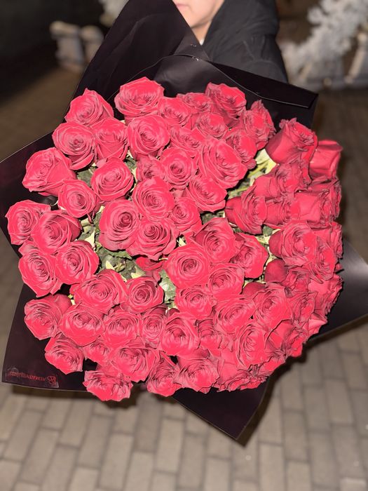 Метровый роза свежий из Алмату букет
