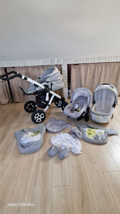 Cărucior Adamex Barletta 3 în 1 Floral