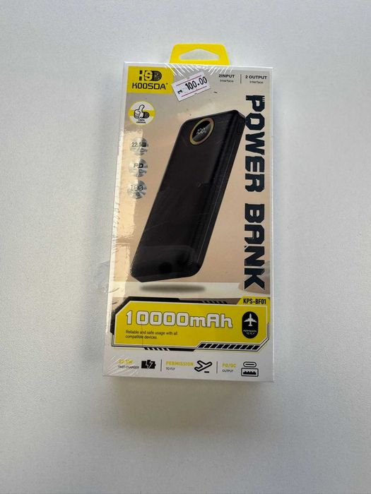 Baterie externa 10.000,mAh 22.5W, PD,USB TIP C, AFISAJ