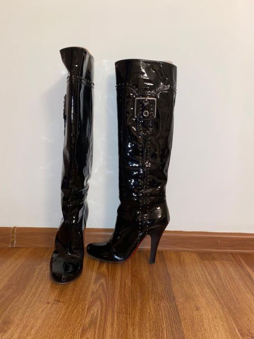 Сапоги лакированные