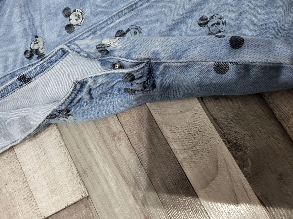 Salopeta HM mar. 98 cu Mickey Mouse, denim  bleu