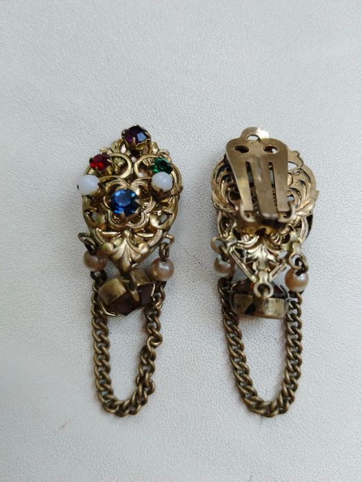 Серьги -клипсы,Чехия.