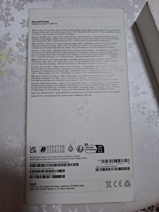 Iphone 15 pro max 256 g