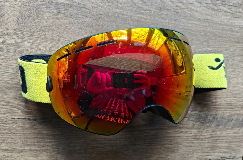 Ски/сноуборд очила Copozz UV400 – червена рамка, с калъф