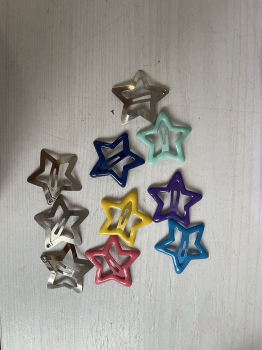 Заколки y2k звездочки 10 штук