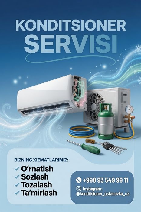 Konditsioner ustanovka Freon zapravka / quyish