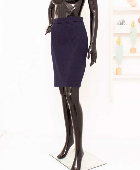 WOLFORD дамска пола синя с цепка на крака вискоза полиамид М