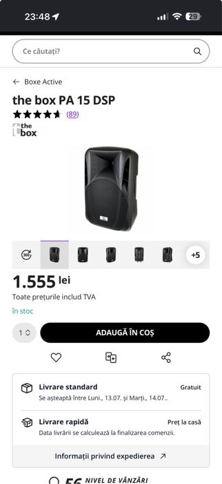 Boxa activa The Box PA 15 DSP