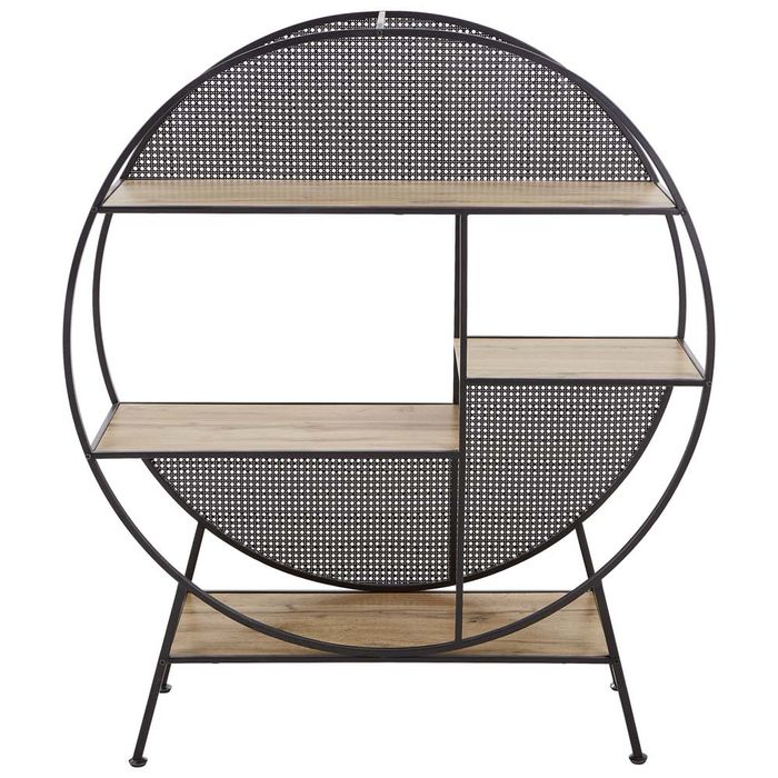 Голяма кръгла етажерка в индустриален стил