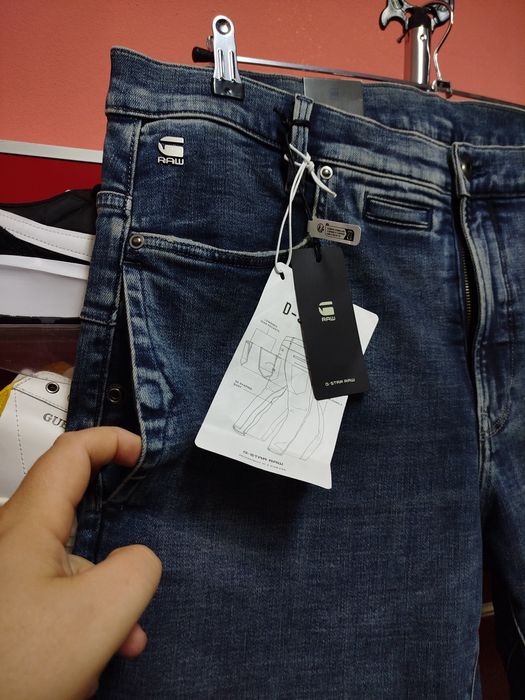 Оригинални дънки G-Star Raw D-Staq W38 3D Slim нови мъжки еластични