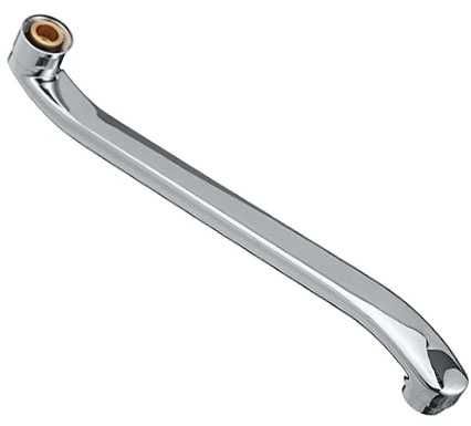 Излив (гусак) прямой 25 см для душевых смесителей