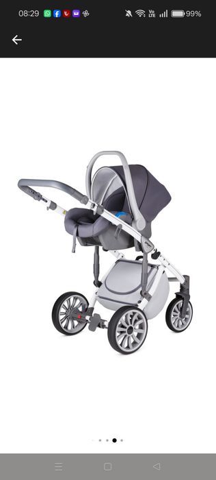 Cărucior Anex Sport 3 în 1 Nebulas Blue – set complet