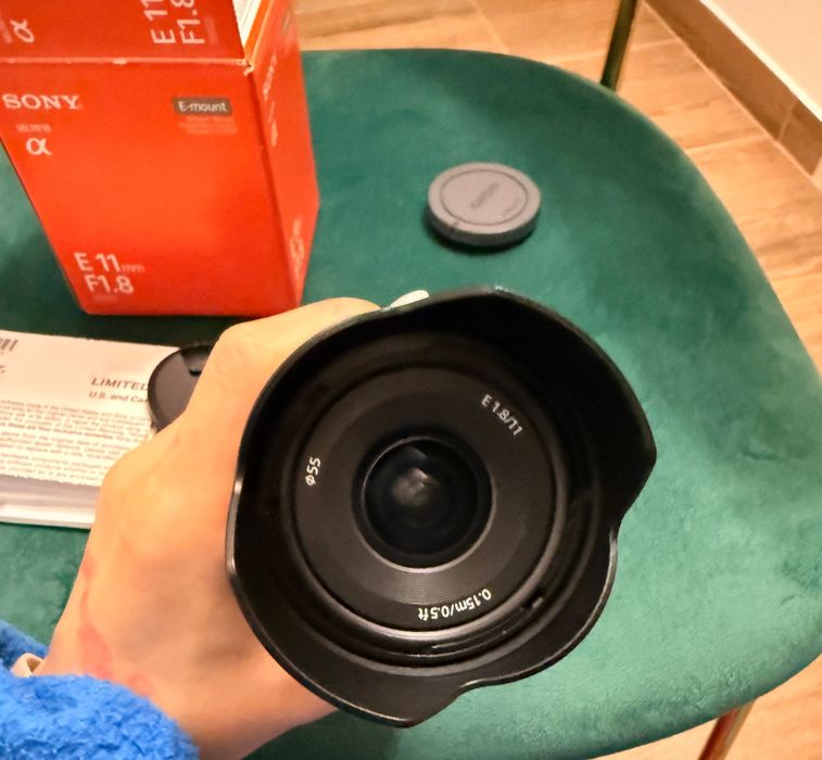 Lentila Sony E- mount  E 11mm,  F 1.8