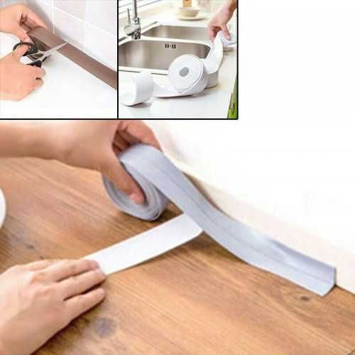 Силиконова Самозалепваща Уплътнителна Лента за Баня и Мокри Помещения