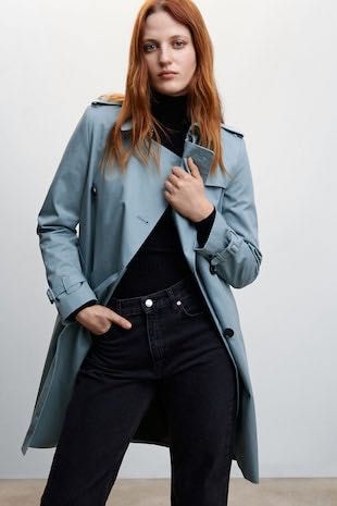 Trenci Mango albastru nou cu eticheta