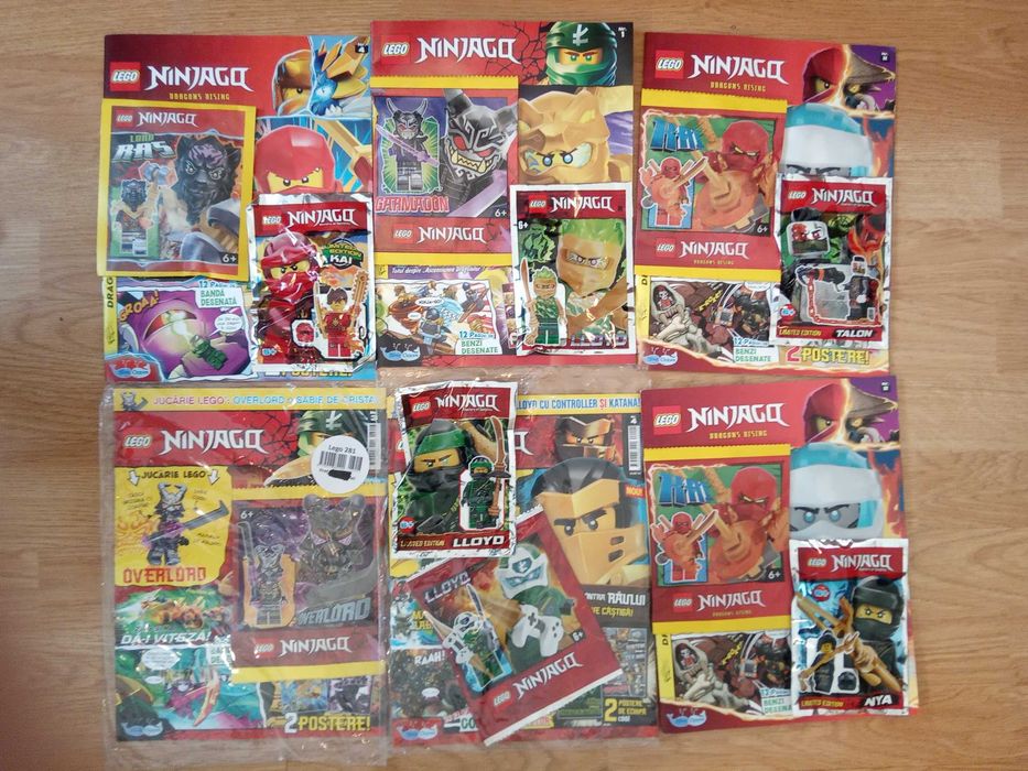 Lego Ninjago seturi mici (foil bags) cu reviste, noi, sigilate