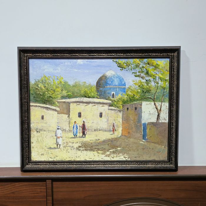 Картина маслом. "Улочка Самарканда"