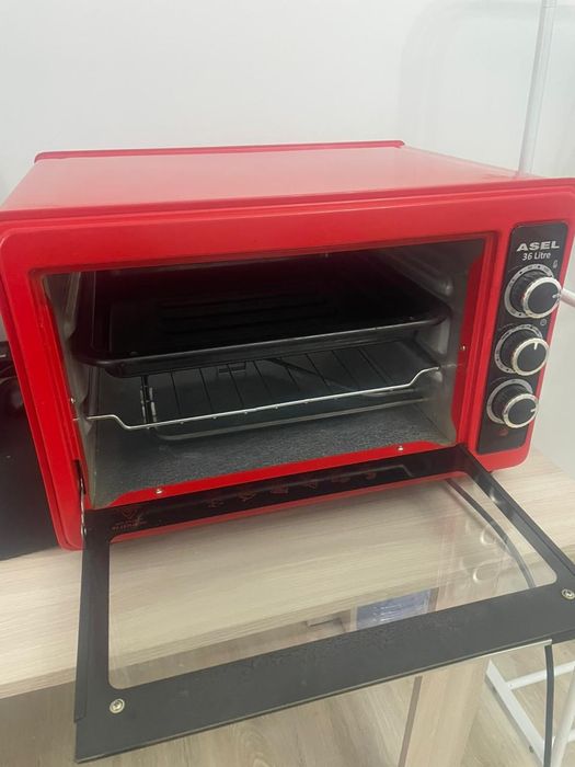 Электропечь "Asel" красный
