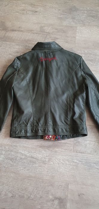 Geaca / jacheta piele ecologica si sacou bumbac Desigual, marimea M